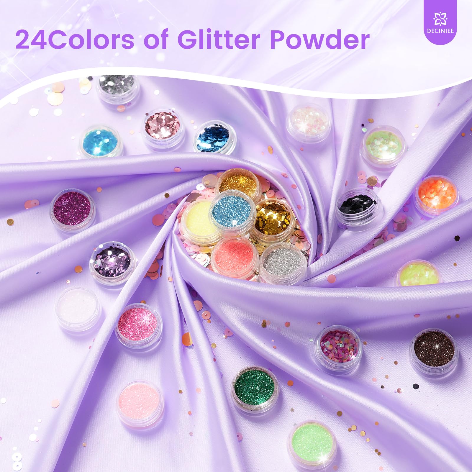 Deciniee 15g acrylic powder in three colors for creative sets
