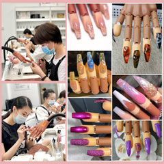 Deciniee pink acrylic powder for versatile practice in sculpting and color blending.