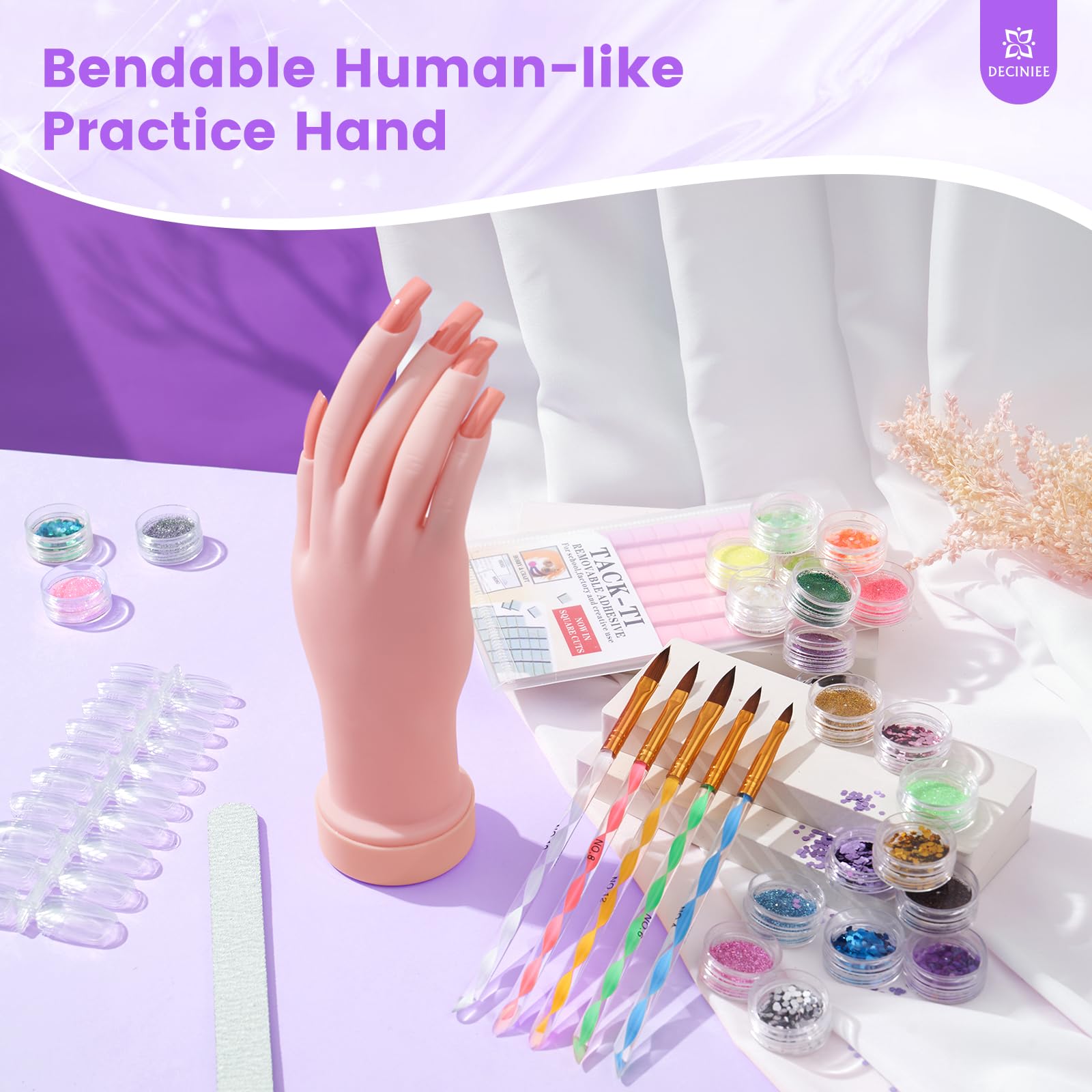 Deciniee double-layer cosmetic bag keeps nail tools organized on the go