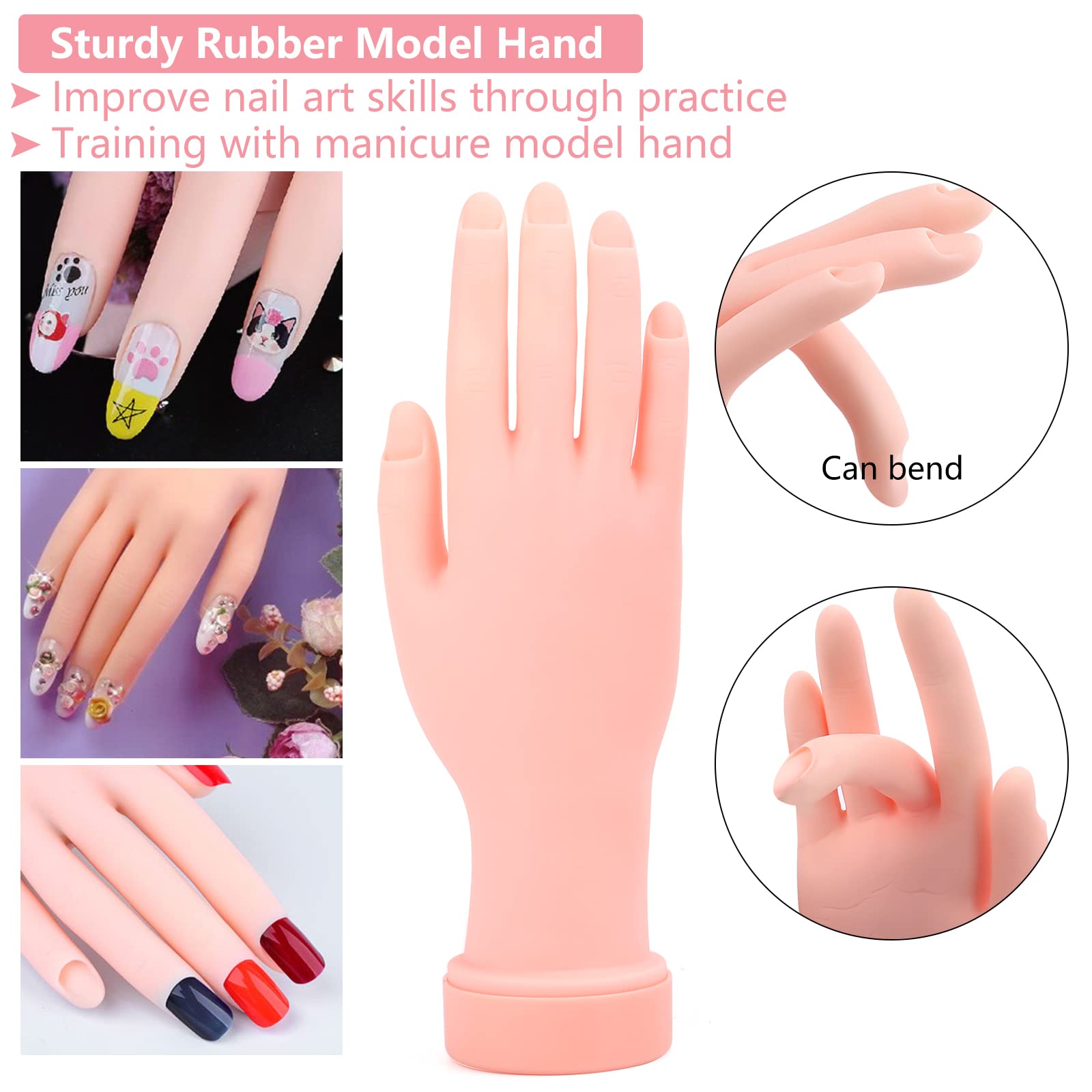 Deciniee nail art finger practice demonstrates precise extensions and shaping skills.