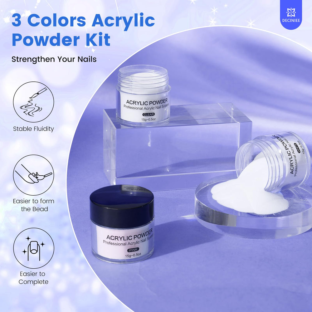 Deciniee acrylic liquid supports smooth, durable nail acrylics