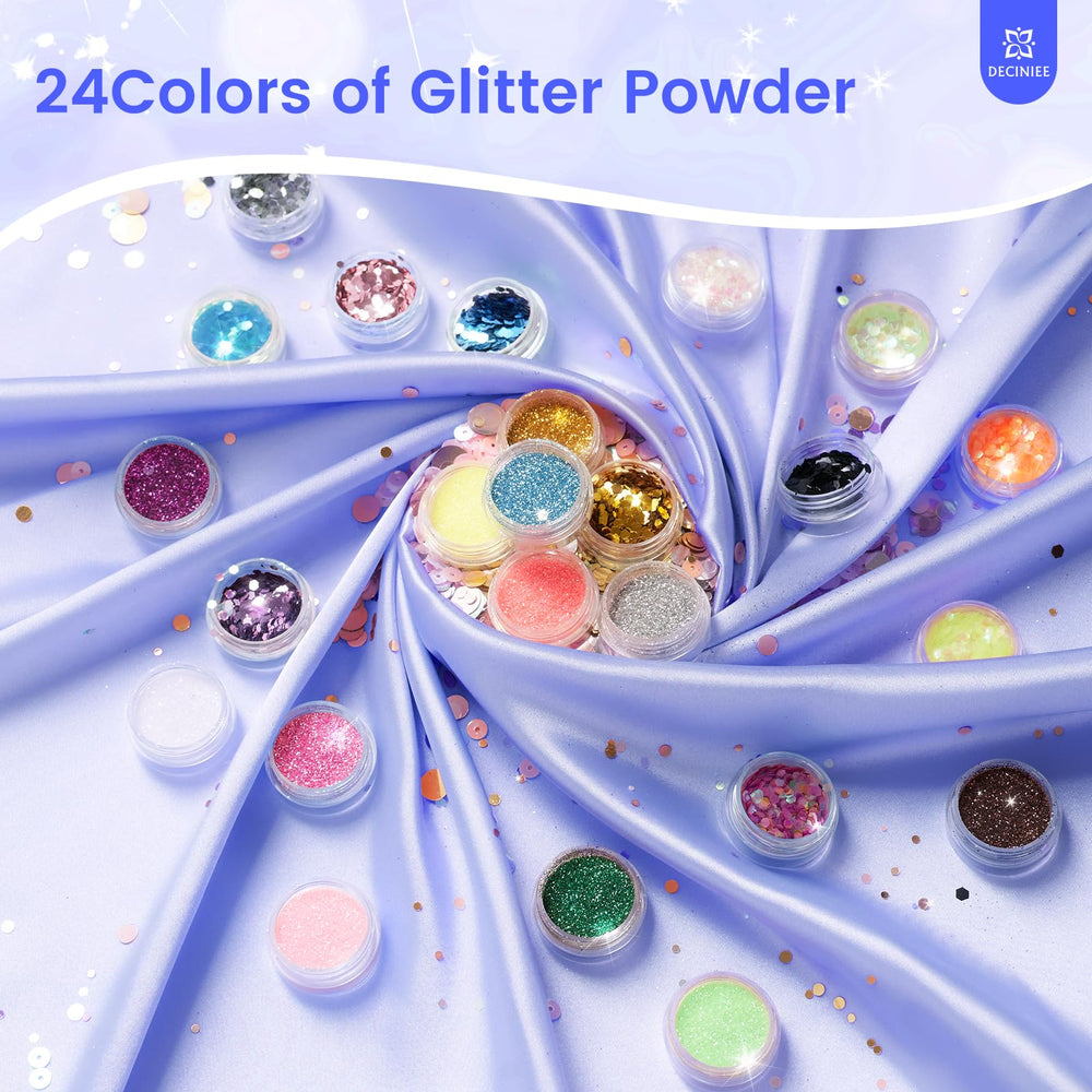Deciniee acrylic powder set in three colors for versatile designs