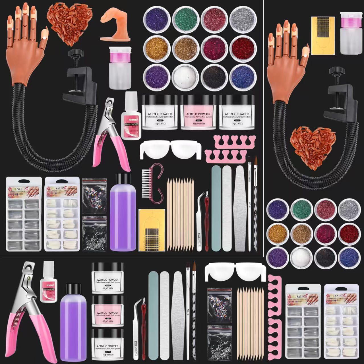 Deciniee nail practice hand for acrylic training and precise nail art practice.