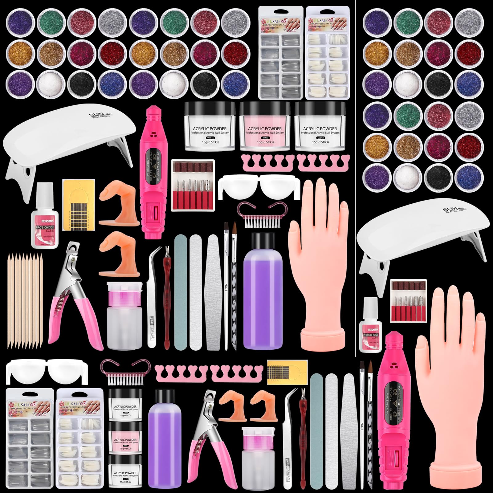 Deciniee practice hand for acrylic nails kit demonstrates durable home nail practice.