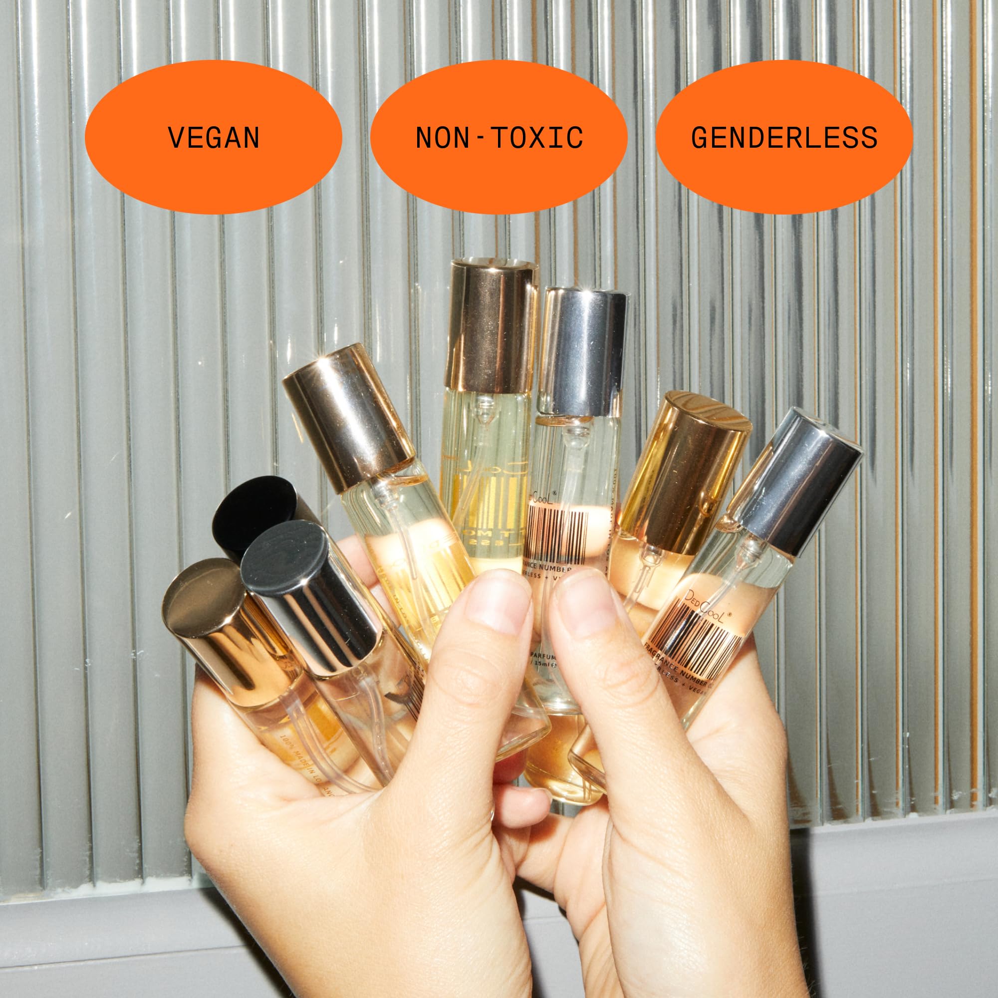 Applying DedCool Milk EDP on skin illustrates long-lasting wear.