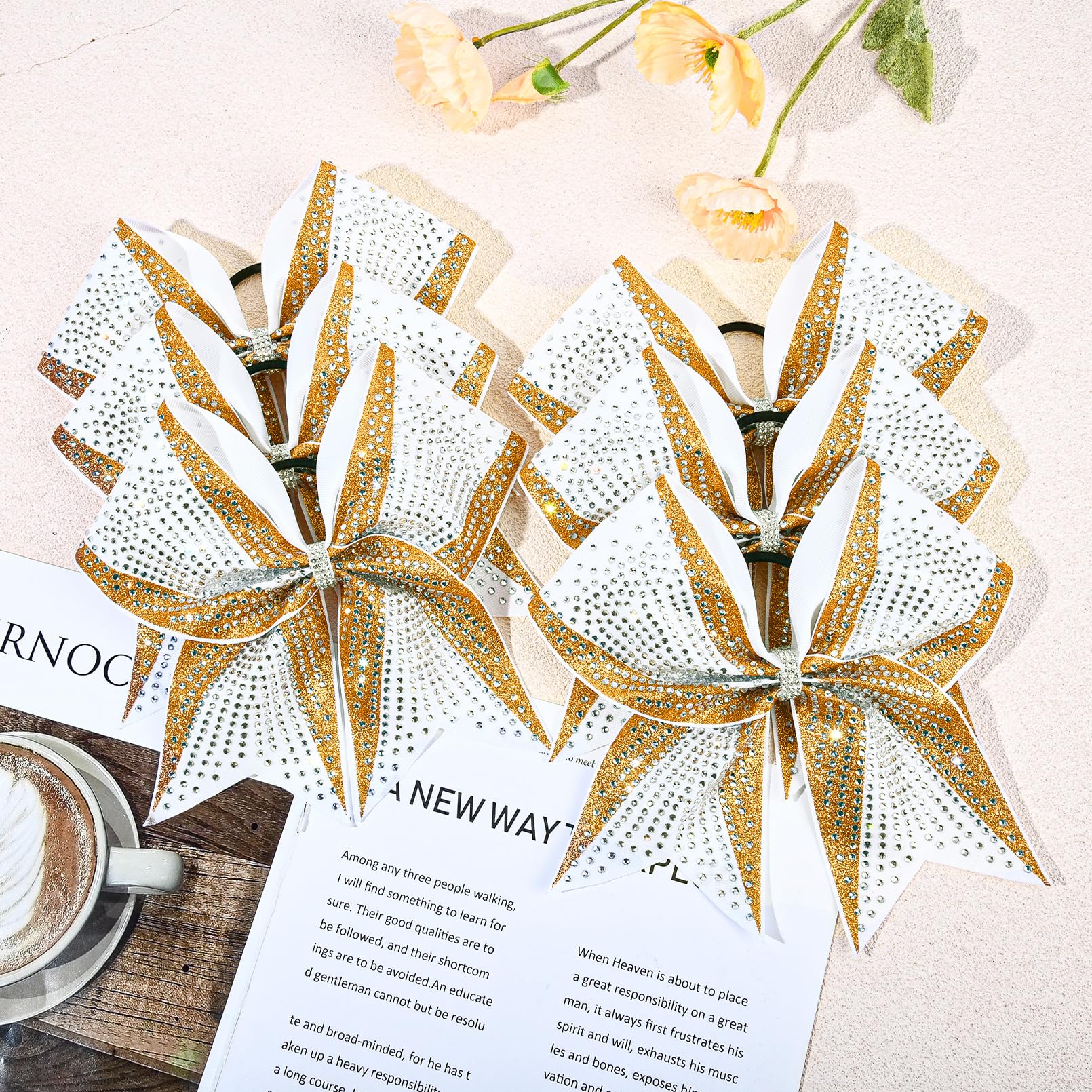 DEEKA handcrafted cheer bow reflects skilled craftsmanship with a secure fit.