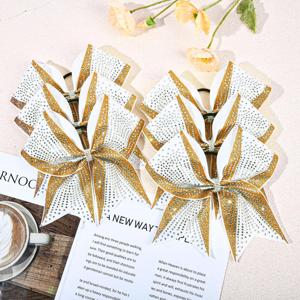 DEEKA handcrafted cheer bow reflects skilled craftsmanship with a secure fit.