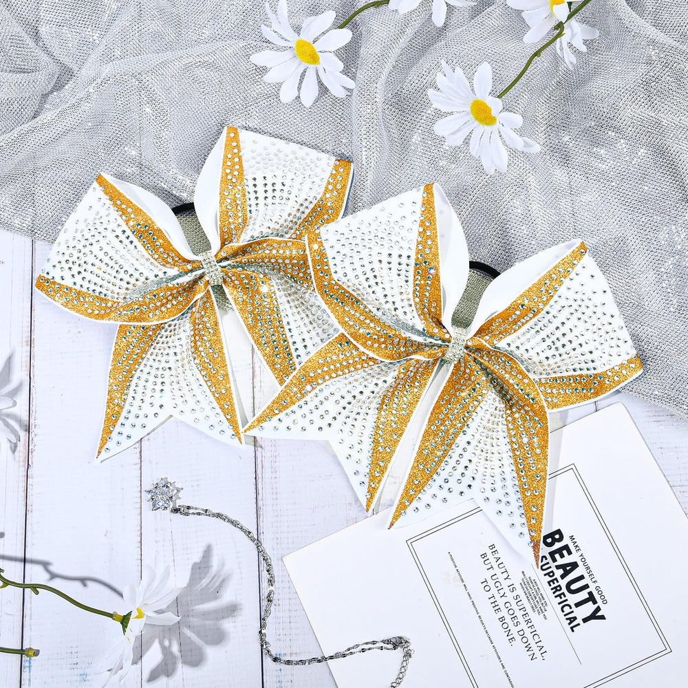 DEEKA six-pack cheer bows set for coordinated team outfits.
