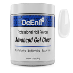 DeEnti acrylic nail powder delivers bubble-free, crystal-clear overlays.