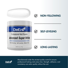 DeEnti Super White swirl reveals crystal-clear, cloudless finish for overlays.