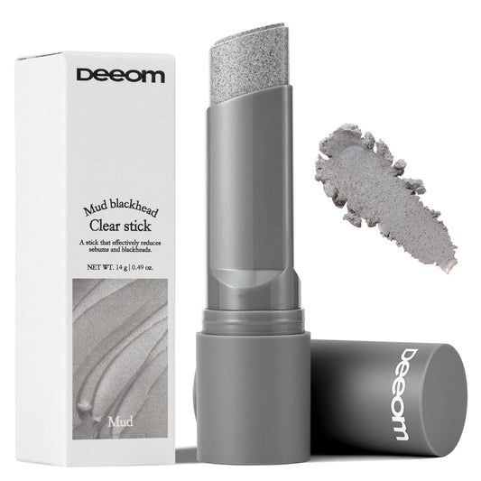 DEEOM Blackhead Remover Stick packaging photo showing compact, travel-friendly design for busy mornings.
