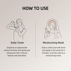 Alcohol-free label on DEEOM Real Yam Brightening Toner bottle