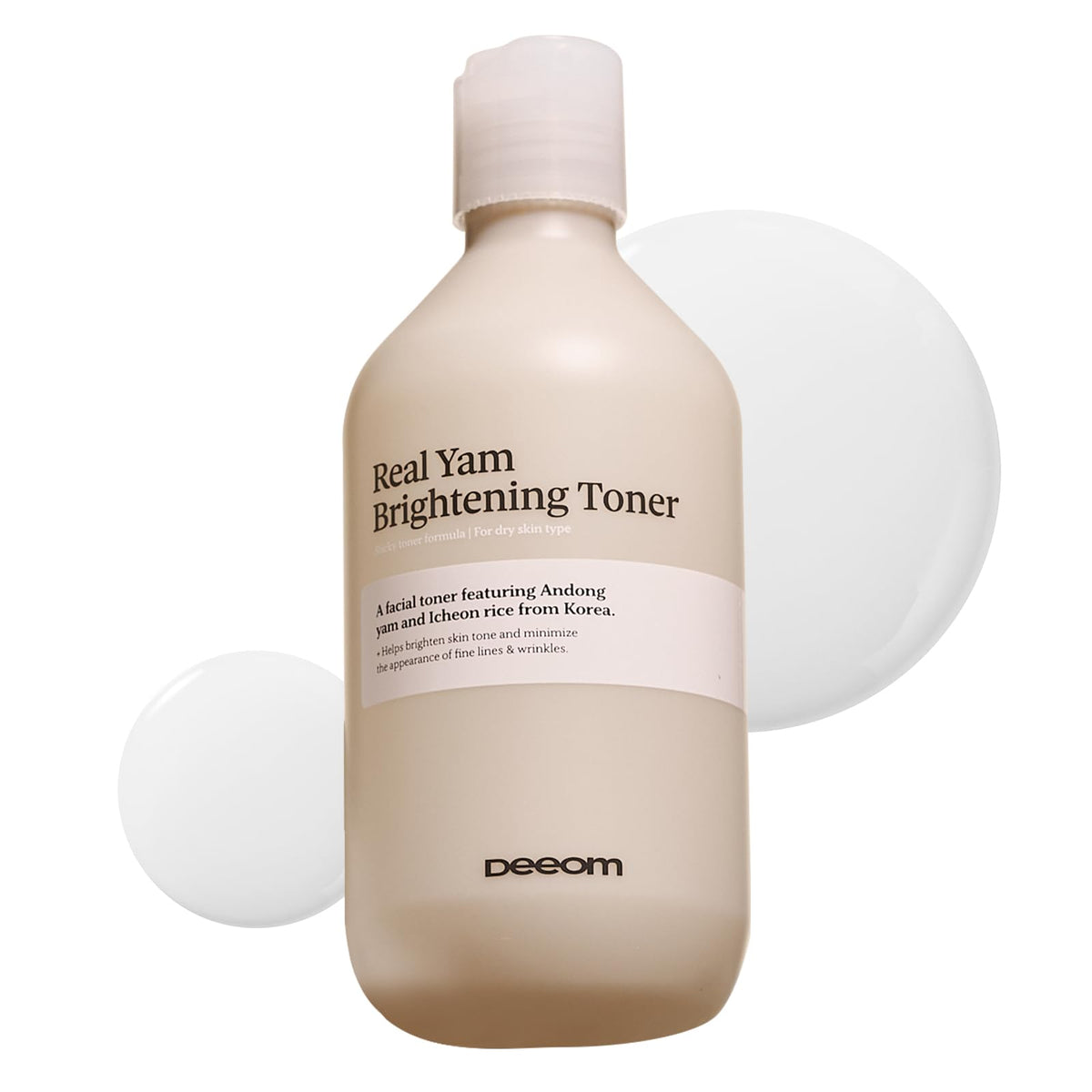 DEEOM Real Yam Brightening Toner bottle front for daily hydration