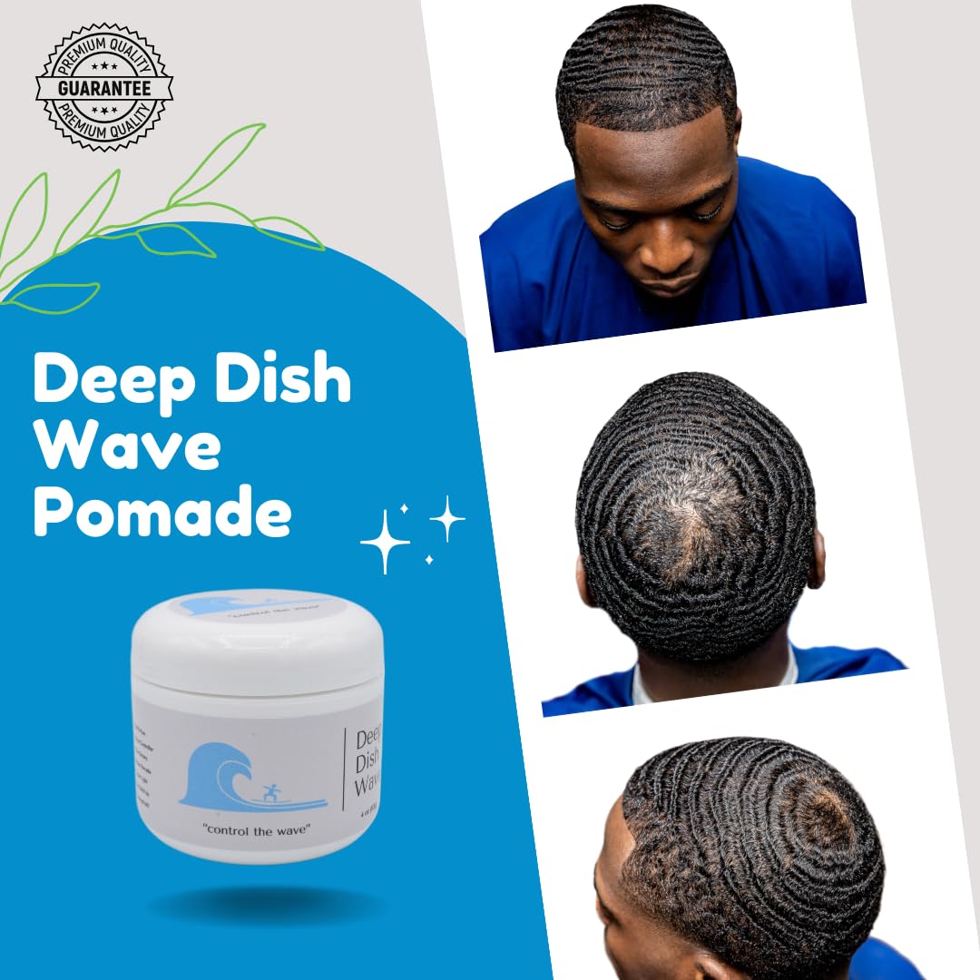 Deep Dish Wave Pomade packaging on shelf for convenient grooming