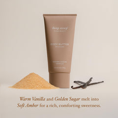 Aloe vera infusion in Deep Steep Body Butter soothes skin.