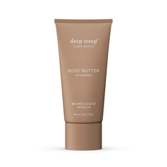Deep Steep Body Butter jar with brown sugar vanilla for rich hydration.