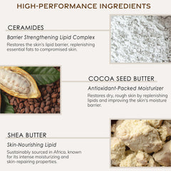 Creamy texture close-up of Deep Steep ceramides body butter