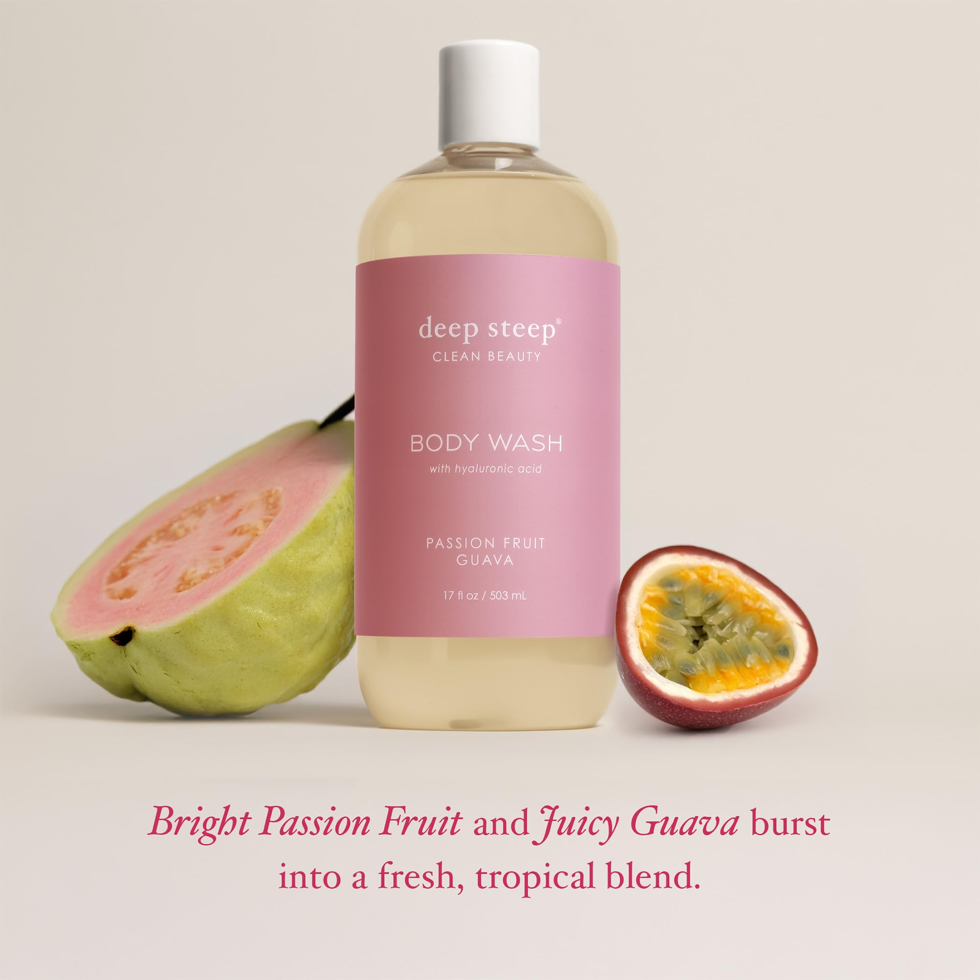 Deep Steep Body Wash Shea Butter and Argan Oil nourish skin.
