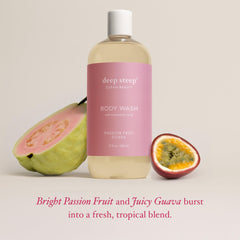 Deep Steep Body Wash Shea Butter and Argan Oil nourish skin.