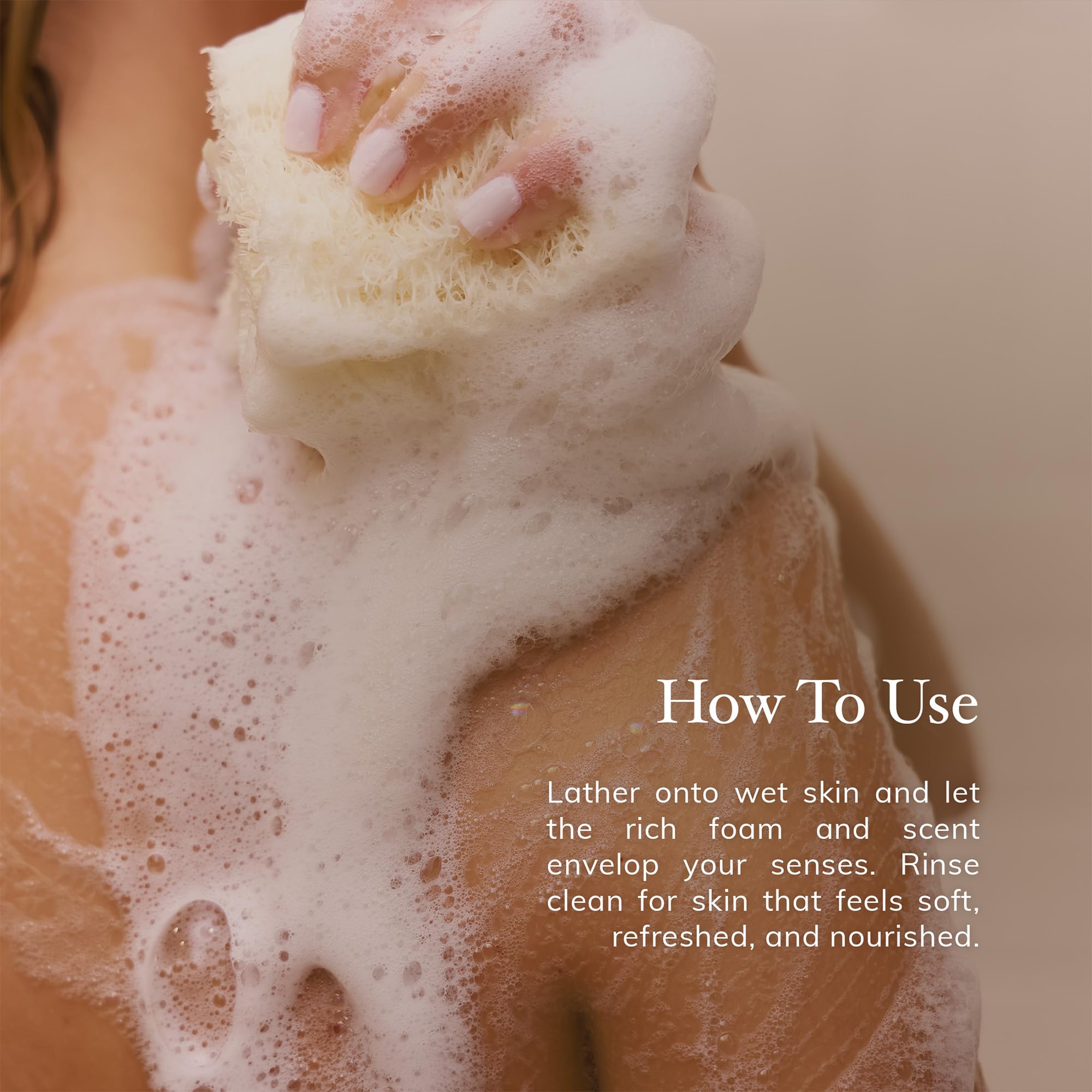 Deep Steep Body Wash vegan cruelty-free badge signals clean beauty.