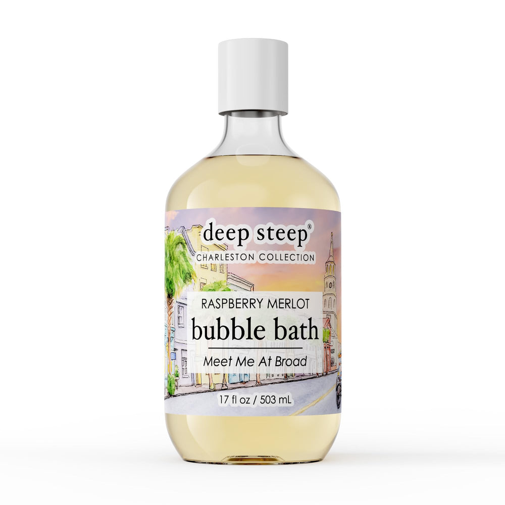 Deep Steep Raspberry Merlot pour signals a quick, relaxing bath.