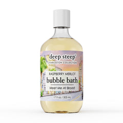 Deep Steep Raspberry Merlot pour signals a quick, relaxing bath.