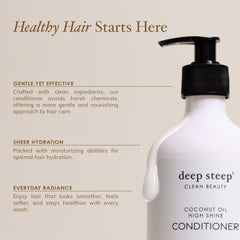 Deep Steep Curl Defining Conditioner ingredients closeup with shea and aloe