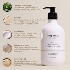 Deep Steep Curl Defining Conditioner being rinsed from soft, bouncy curls