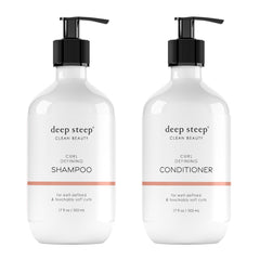 Deep Steep Curl Defining Shampoo bottle highlights moisture for defined curls