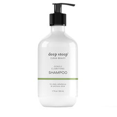 Deep Steep Gentle Clarifying Shampoo bottle front for refreshing cleansing