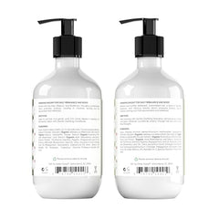 Deep Steep Gentle Clarifying Shampoo bottle side — color-safe formula nourishes with tea tree.