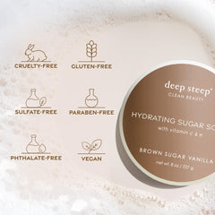 Applying the scrub on damp skin to lift aroma and texture