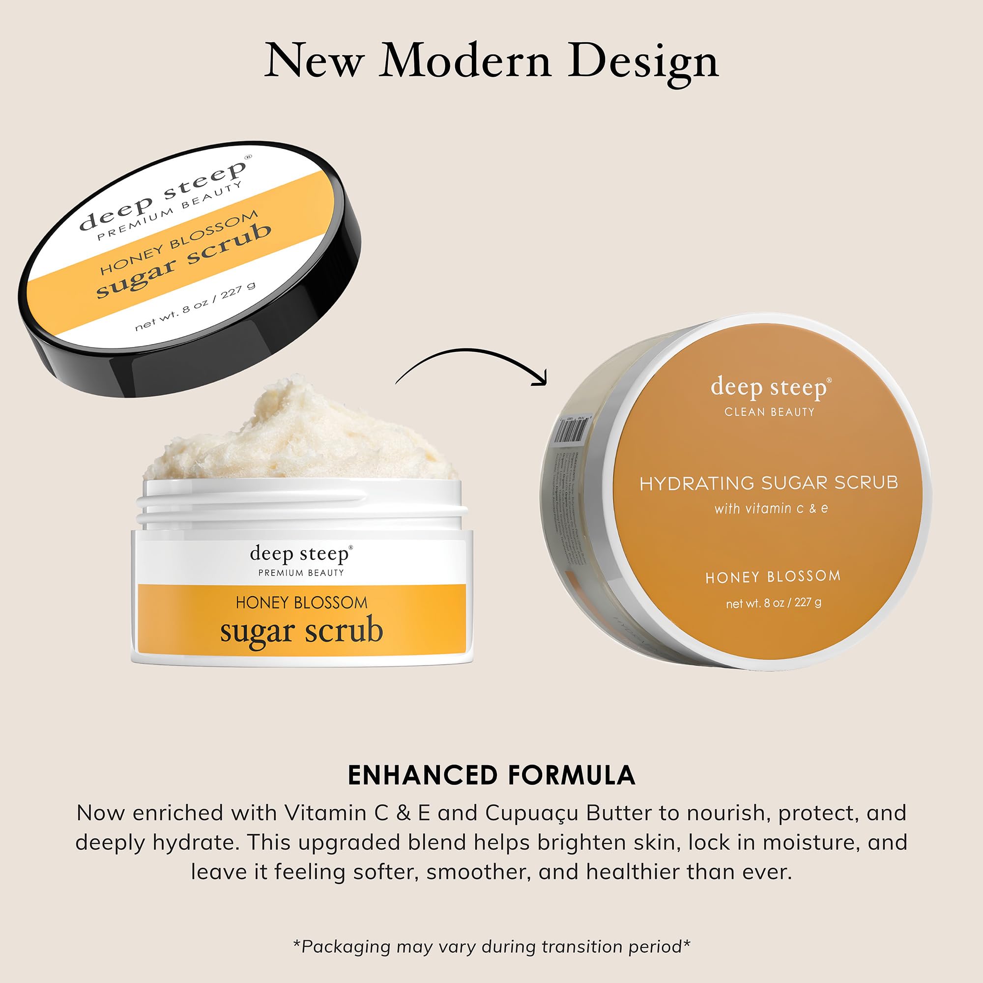 Shea butter present enriching the scrub’s nourishing texture for skin