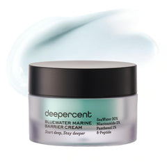 DEEPERCENT Bluewater Barrier Night Cream jar front showing overnight hydration and barrier support