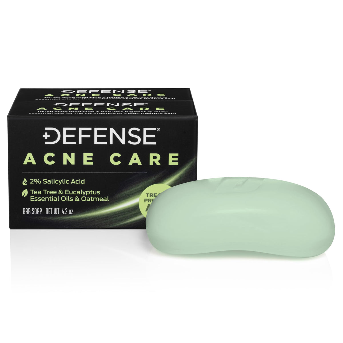 Defense Soap Acne Care Bar with 2% salicylic acid for clear pores and smoother skin.