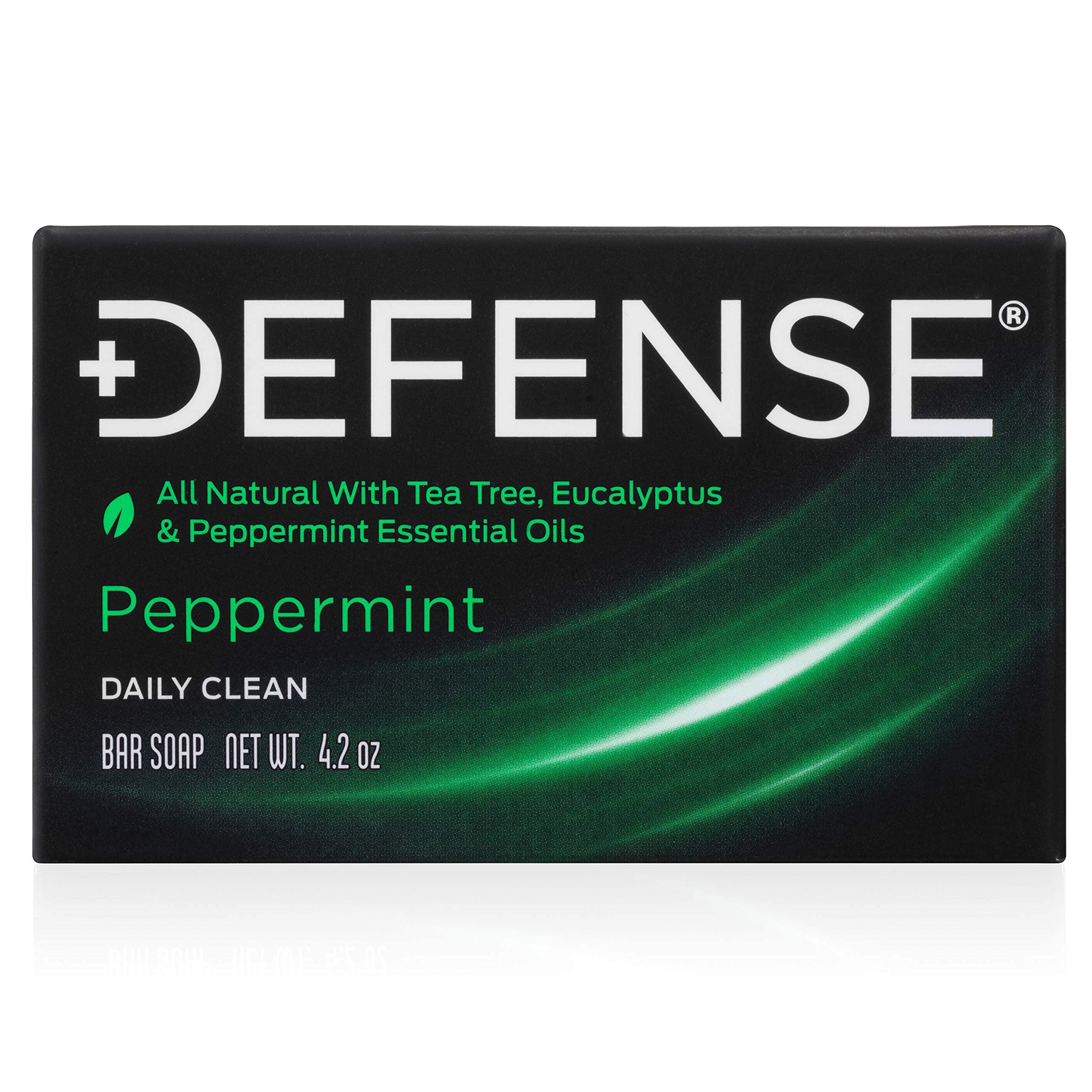 Defense Soap bar on sink illustrating convenient daily cleansing solution