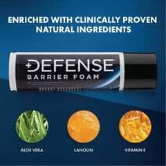 Defense Soap Barrier Foam foamy lather cleanses skin after practice