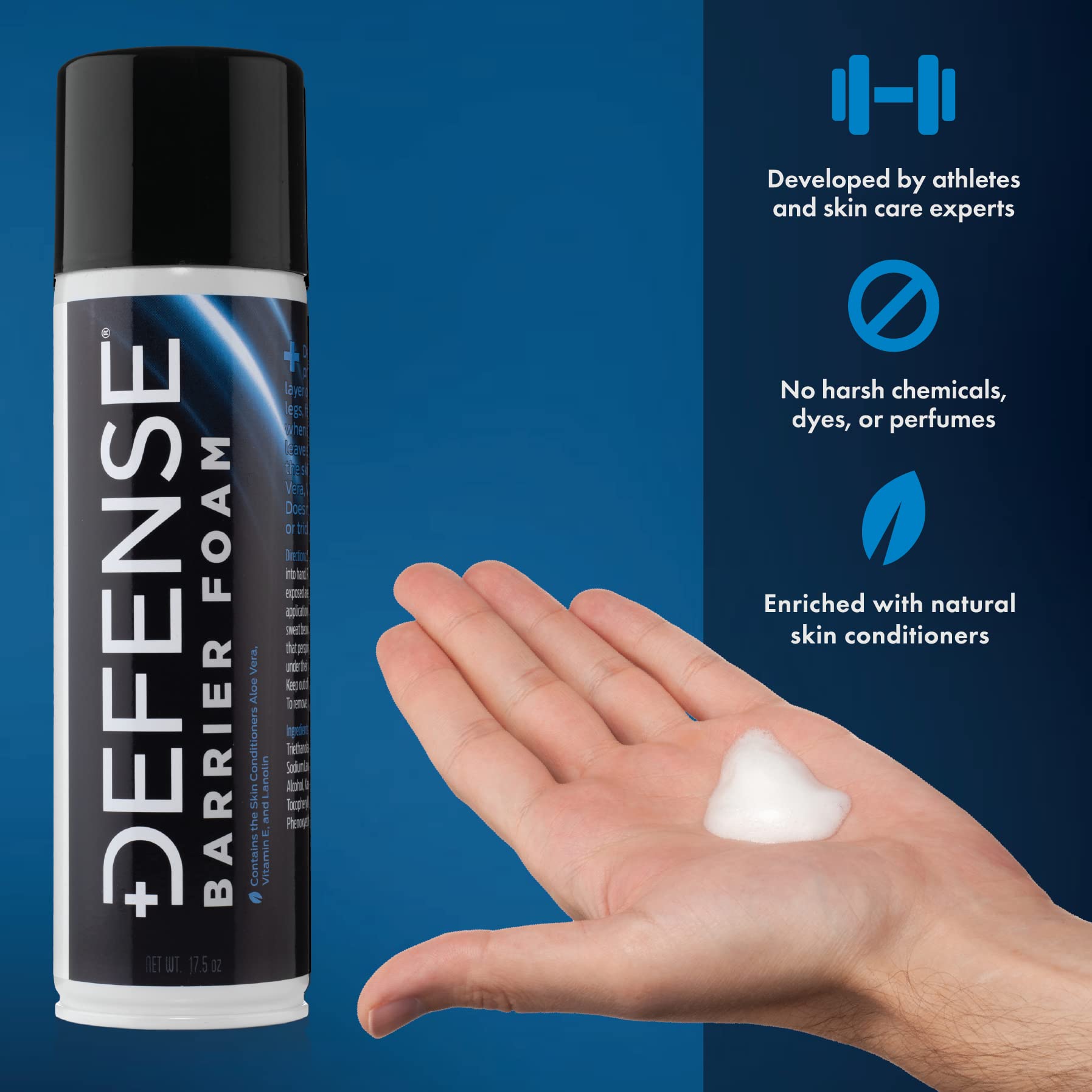 Defense Soap Barrier Foam ingredients aloe vera and oils nourish skin