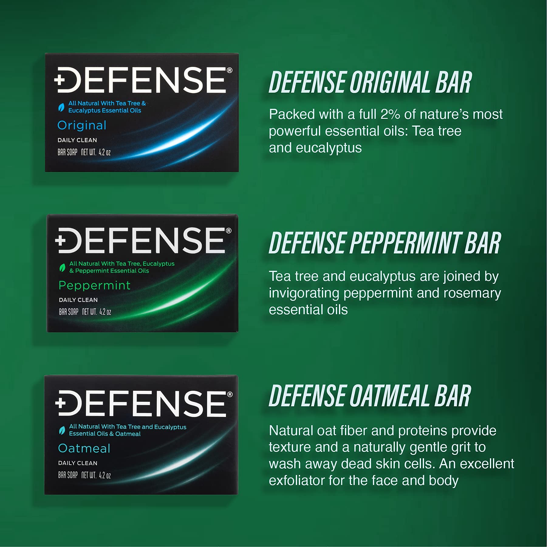 Defense Soap eucalyptus oil drops emphasize a refreshing cleansing experience