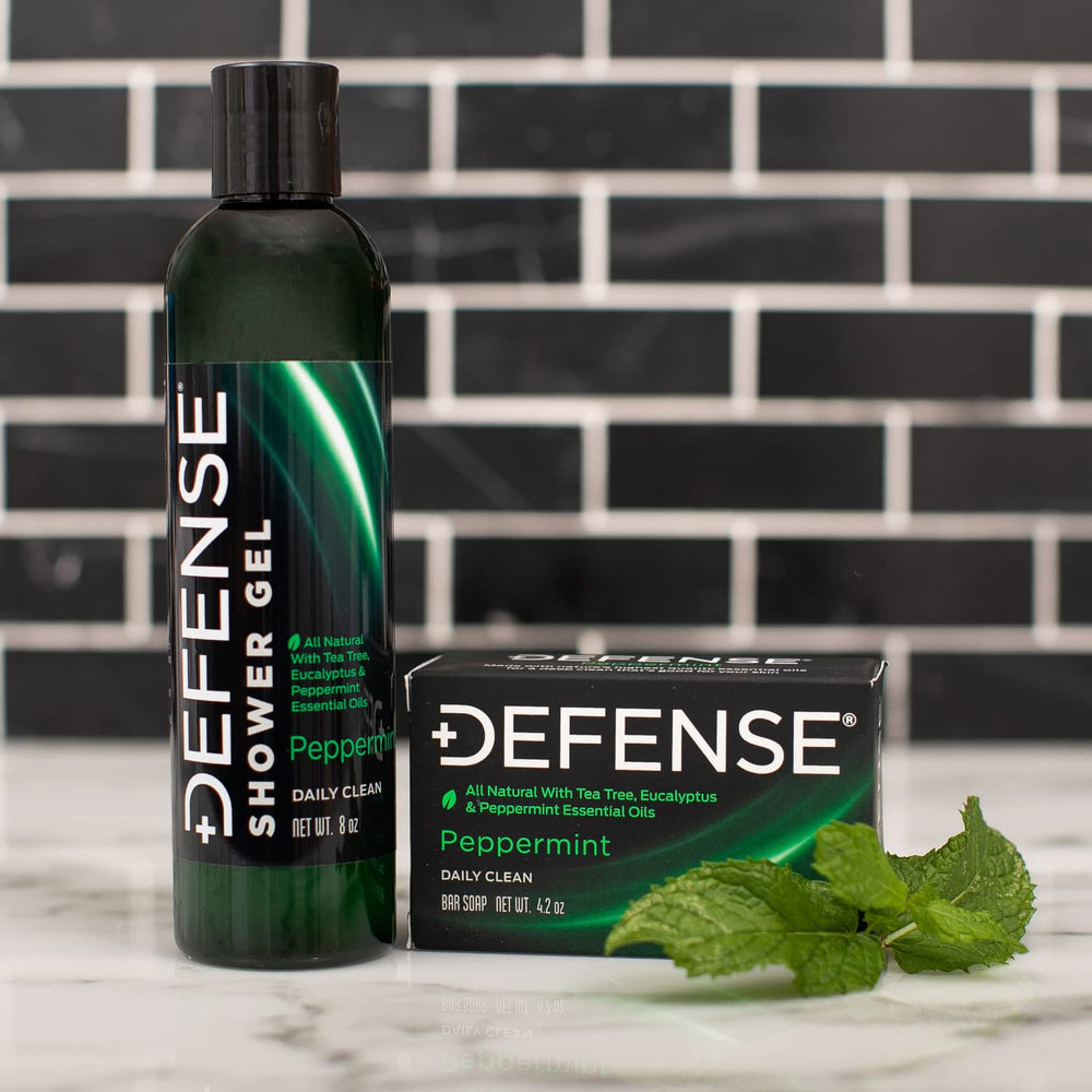 Defense Soap natural ingredients label showcases plant-based oils