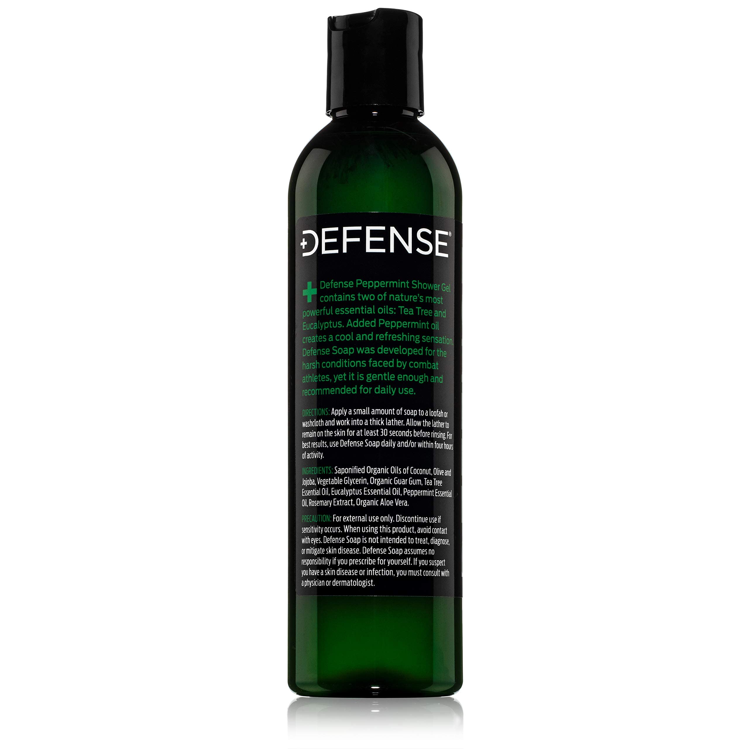 Defense Soap Peppermint Tea Tree Body Wash pack of two on shelf