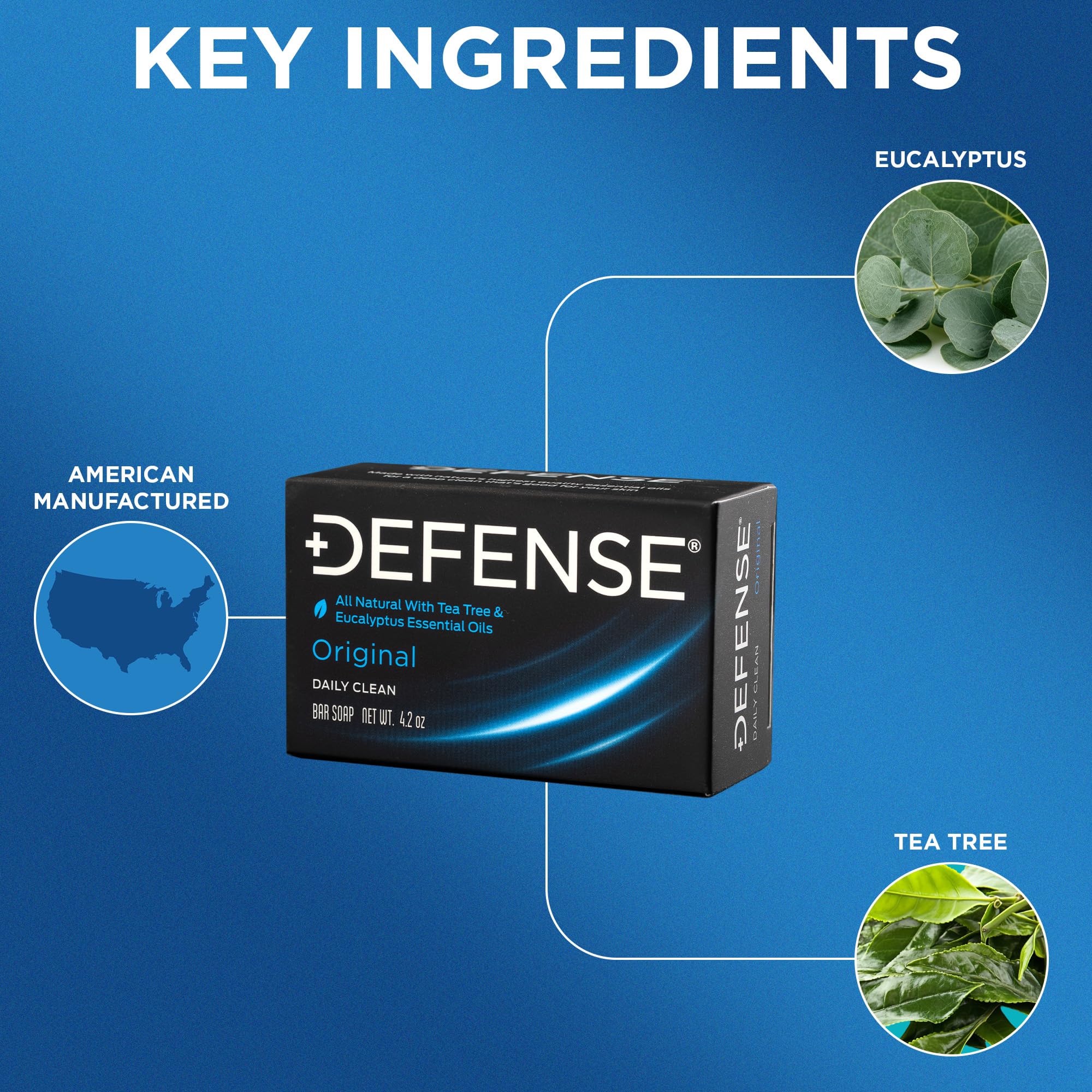 Defense Soap tea tree bar soap lathering cleans dirt and sweat