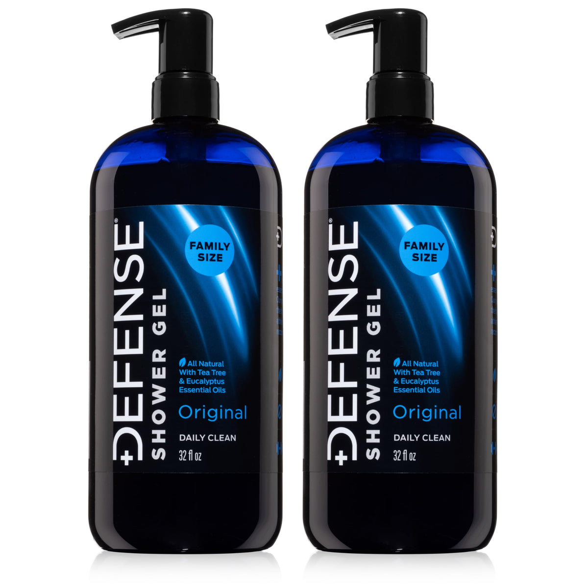 Defense Soap Tea Tree Body Wash with pump dispenses easily for daily use