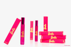 DefineMe Barbie perfume bottle highlights pomelo and strawberry freshness for mornings.