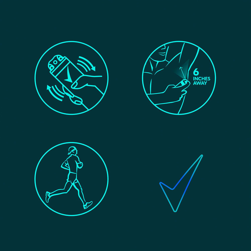 4-pack beside gym bag, convenient on-the-go protection.