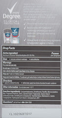 Degree Men Clinical Protection close-up highlighting sport-strength formula for lasting freshness.