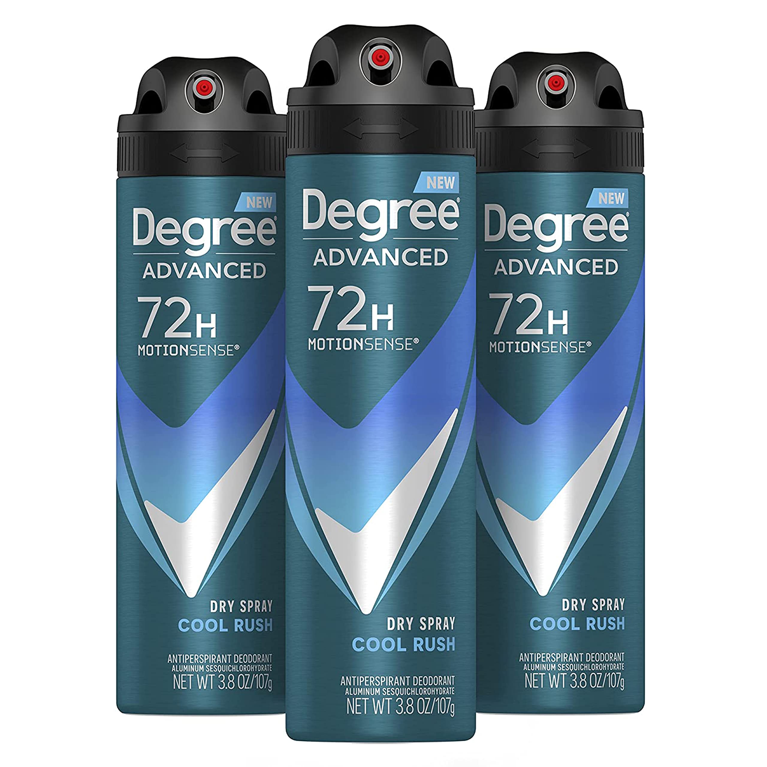 Degree Men Cool Rush dry spray can for instant dryness during workouts and daily activities
