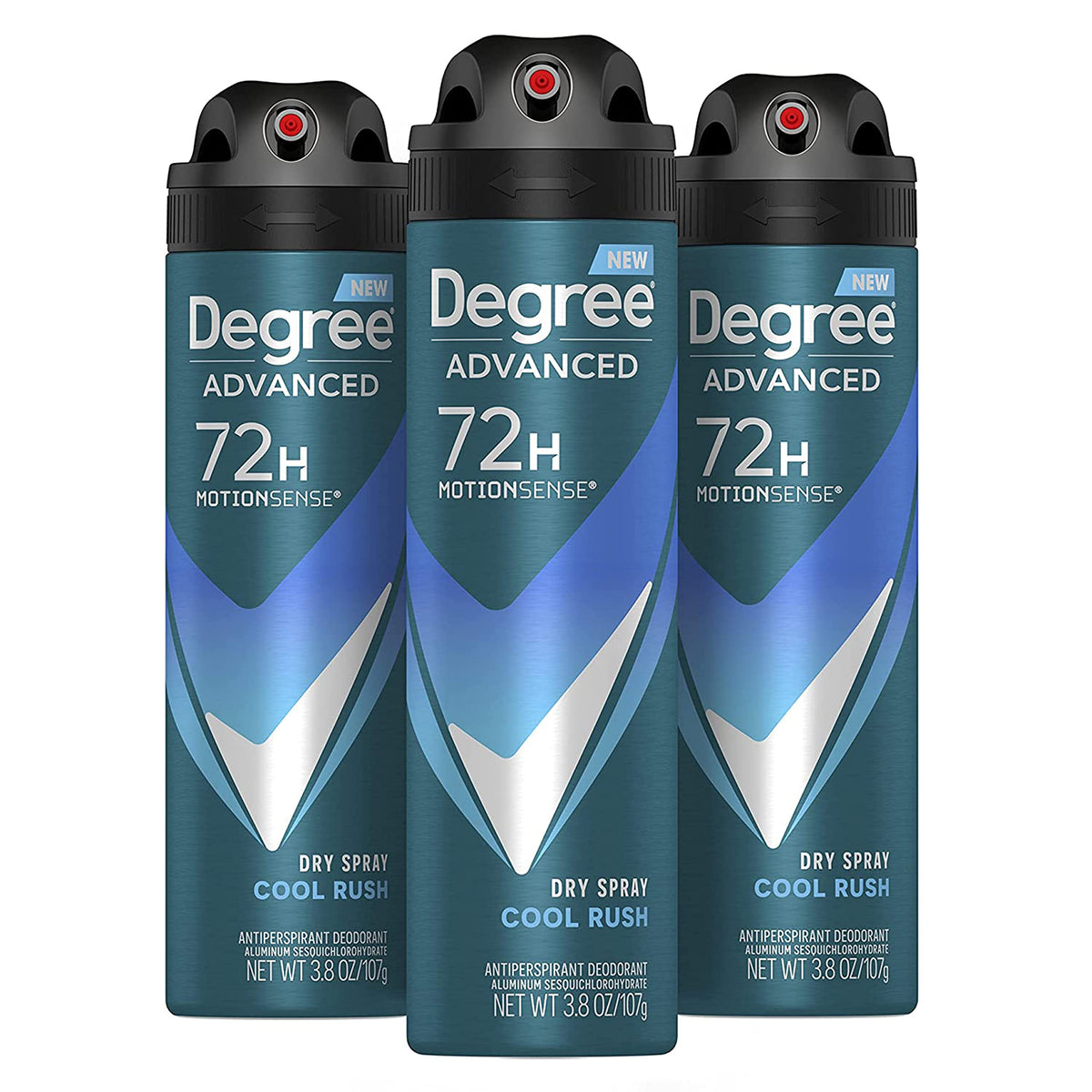 Degree Men Cool Rush dry spray can for instant dryness during workouts and daily activities
