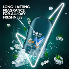 Degree MotionSense technology activates freshness with body heat and movement.