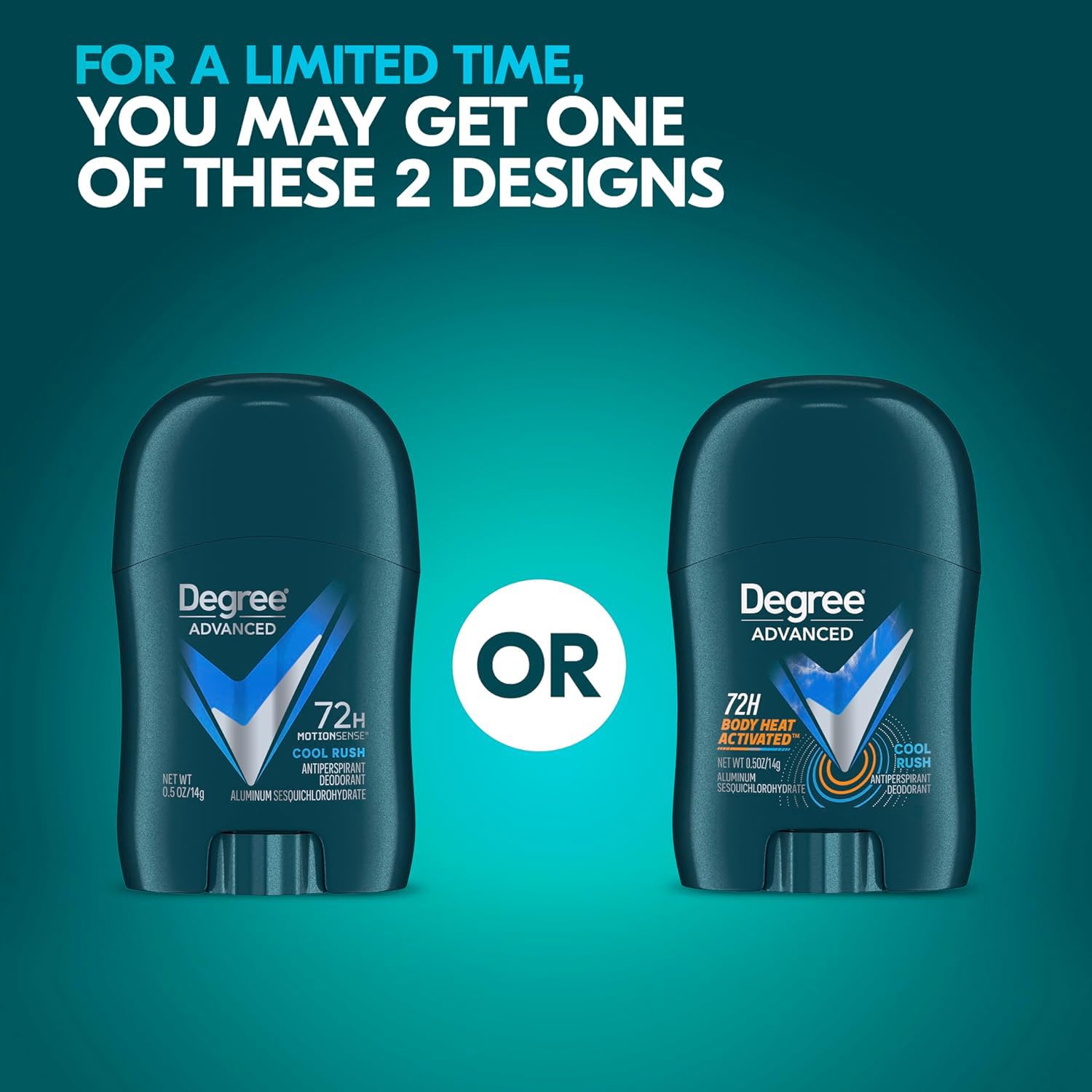 Degree travel deodorant sticks ideal for gym, work, and commutes.